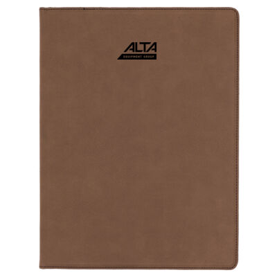 Brown Laserable Leatherette Portfolio with Notepad Thumbnail